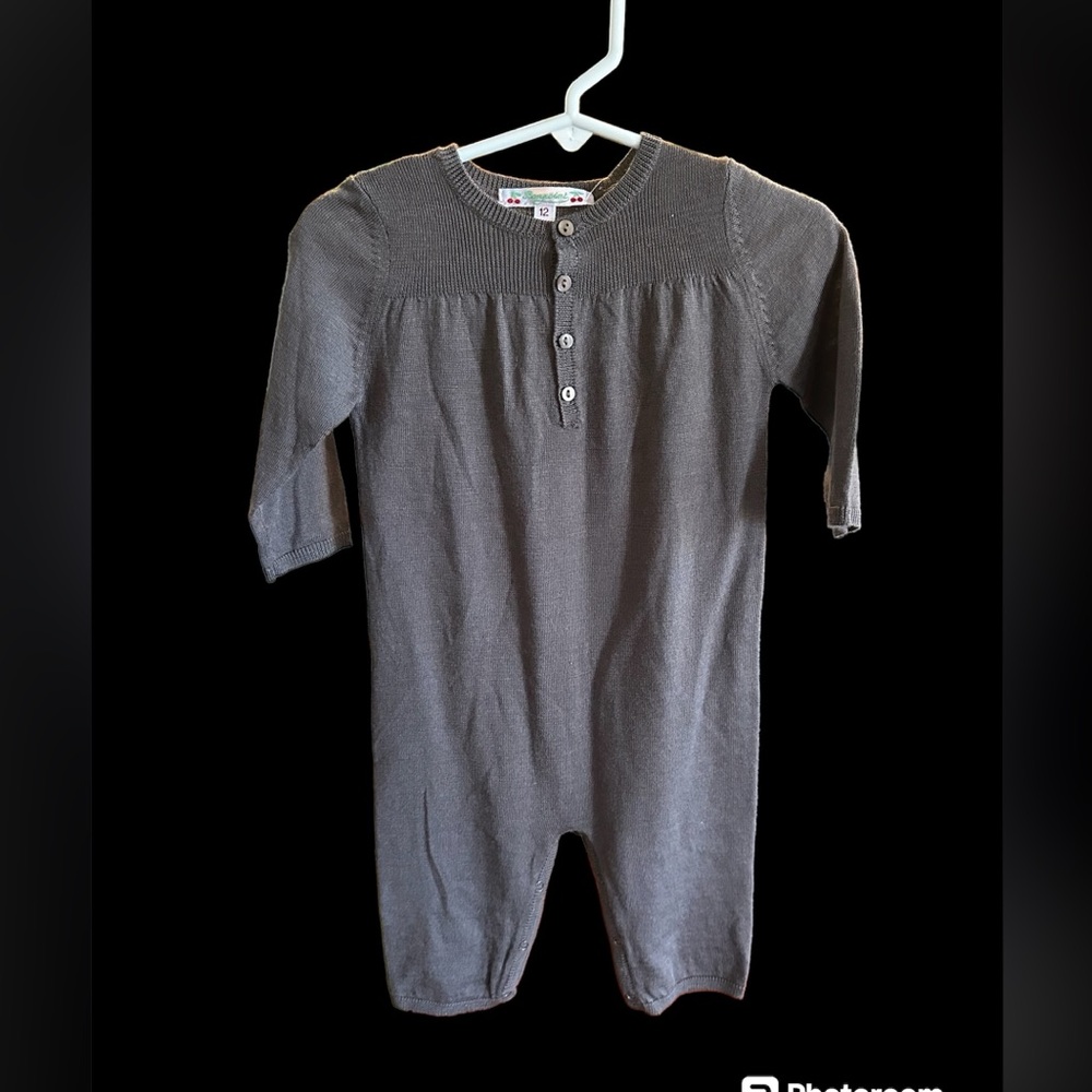 NWT - New Grey-Brown Unisex Lightweight 100% Wool Bodysuit